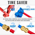 SUNGATOR 1-Inch Coupling, Push to Connect Plumbing Fittings, Brass, 2-Pack - Image 5