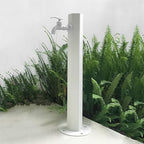 304 Stainless Steel Cylindrical Vertical Garden Water Column with Hose Stand,Outdoor Anti-Freeze Faucet Watering Fountain Irrigation Post,Yard White A Style by Unknown