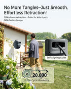 GLAHODEN 1/2 in x 100 ft Retractable Garden Hose Reel with Automatic Rewind - Image 5