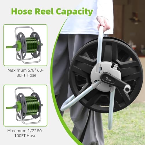 Water Hose Reel,Holds 60-80 Ft of 5/8" Hose - Image 3