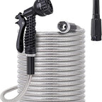 LIKOO Expandable Stainless Steel Flexible Heavy Duty Garden Water Hose - Image 4