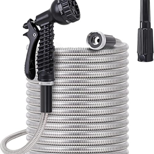 LIKOO Expandable Stainless Steel Flexible Heavy Duty Garden Water Hose - Image 4