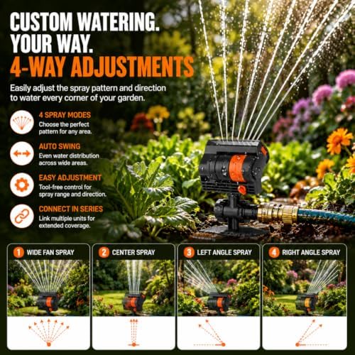 Oscillating Lawn Sprinkler with Adjustable Spray - Image 7