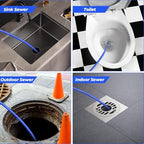 Sewer Jetter Kit for Pressure Washer, 150FT High Pressure Water Hose with 1/4 Inch NPT, 5800PSI Drain Cleaner Hose, Orifice 4.0, 4.5, 5.5 Button Nose and Rotating Sewer Jetting Nozzle - Image 6