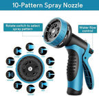 Expandable Garden Hose 100ft, 2026 New Flexible Water Hose 100 ft with 10 Function Nozzle, Solid Brass Fittings, Lightweight, No Kink, Leak-proof, Durable Expanding Hose for Gardening, Car Washing - Image 6