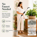 High Reach Plant Waterer for Indoor Plants, Electric Hanging Plant Waterer with 25.6"–35.4" Telescoping Watering Wand, 2000mAh Rechargeable Indoor Plant Watering Device with 6.8 ft Hose & Spray Nozzle - Image 5