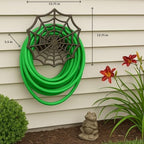 Zeckos Garden Hose Holder Spider Web 14 Inch Cast Iron Bronze - Image 4