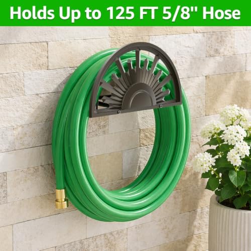 GOFORWILD Garden Hose Holder Holds 125-Feet of 5/8-Inch Hose Guage Steel - Image 3