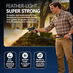 Flexible Garden Hose 75 FT, Ultra Lightweight Water Hoses 75FT w/10 Function Sprayer and 3/4" Brass Fittings, Kink-Free, Sturdy, Abrasion Resistant for Yard, Lawn, Outdoor and Gardening(Black) - Image 7