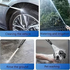 High Pressure Water Cannon, 3 Adjustable Spray Home High Pressure Car Wash Water Gun with Booster, Metal Anti-Leakage High Pressure Water Jet Hose Nozzle for Plant Watering Lawn Cars (Metal) - Image 6