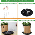 8 Pack 16 inch Self Watering Base for Fabric Grow Bag, Self-watering Plastic Elevated Plant Saucer Stand, Automatic Watering Tray for Non-woven Planter Flower Pot Growth Tent Greenhouse Indoor Outdoor - Image 6