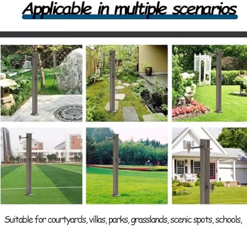 Outdoor Faucet Water Column，Free Standing Garden Fountain Stand, Courtyard Patio Garden Hose Holder for Irrigation Cleaning - Image 7