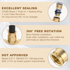 5/8" Brass Union Tee, DOT Approved 3-Way Air Line Connector 5PCS - Image 4