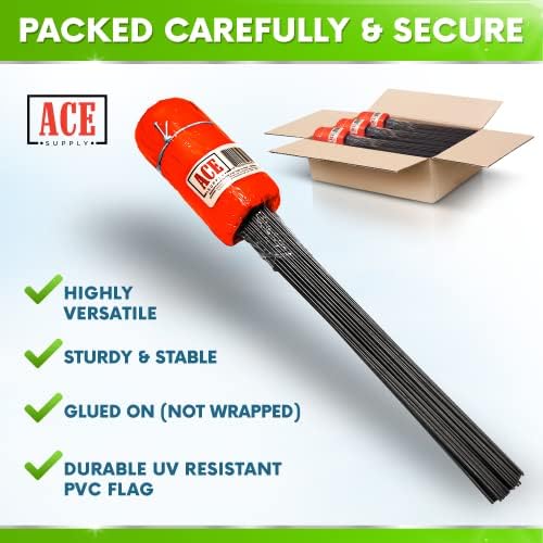 Fluorescent Orange Yard Marking Flags - 4x5x15 Inch Marker Flags - 200 Pack - Markers For Lawn, Irrigation, Landscaping, Survey & Sprinkler Head Marking - Image 3