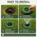 Yaomiao Sprinkler Donut Guards Sprinkler Head Protector for Lawn 6.3 Inch Diameter Green Donut Nylon Rings Reduce Damage from Cars and Lawn Mowers(4 Pieces) - Image 4