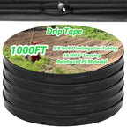 1000ft 5/8 Inch Drip Tape 6" Spacing Roll 16 Mil Irrigation Hose Garden Watering Tube Line Automatic Equipment for Garden Irrigation System Flower Patio Lawn Hose by Unknown