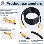 Upgraded 24FT RV Quick Connect Propane Hose for RV to Grill - Image 2