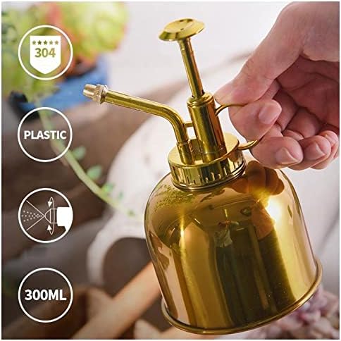 Sprinkler Bottle Stainless Steel Watering Can,Upgrade Mini Plant Spray Mister 10oz300ml Watering Pot for Outdoor Indoor Gardening Plant Silver,Gold Color Sprinkling can(Silver) - Image 7