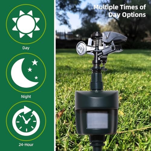 Motion Activated Sprinkler Day/Night Detection Modes Repellent Detector - Image 2