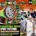 G4GADGET Hose Pipe Spray Gun, Heavy Duty 8 Function Garden Hose Spray Nozzle with Non Slip Grip & Flow Control, High Pressure Water Sprayer for Plant Watering, Lawn, Car Washing & Pet Cleaning - Image 2