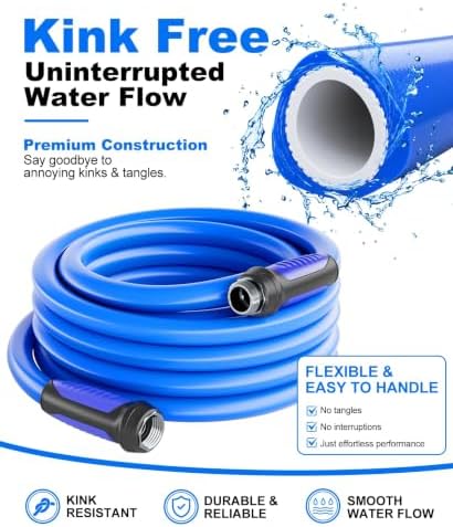 SPECILITE Garden Water Hose 100 ft x 5/8", Kink-Free Triangle Prism Design - Image 3