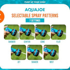 Aqua Joe Multi-Function Hose Nozzle with Smart Throttle and 7 Sprayer Patterns Bundled with Oscillating Sprinkler with Adjustable Spray - Image 5