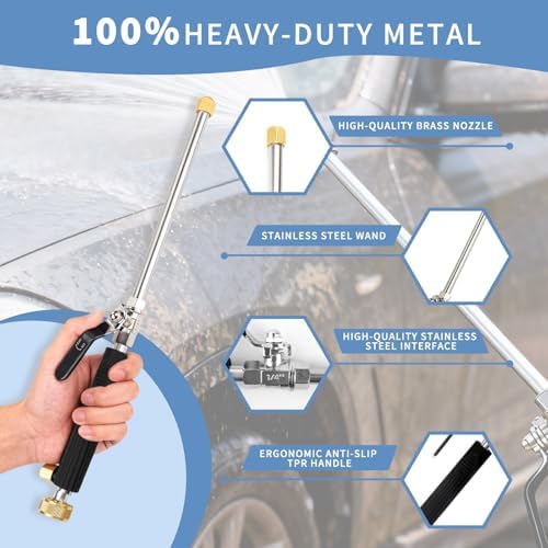 39'' High Pressure Washer Hose Attachment Jet Nozzle Sprayer Wand - Image 6