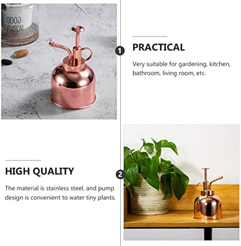 Vintage Plant Watering Bottle 300ml with Pump Stainless Steel - Image 3