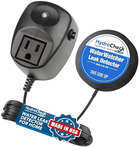 Water Sensor Alarm, Smart Water Leak Detector for Home & Basements | Made in THE USA | Automatic Flood Detectors and Water Alarm, Pure Water Capable (WaterWatcher) by HydroCheck