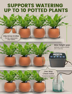 Automatic Watering System for Potted Plants, Drip Irrigation Kit System, Plant Self Watering Devices for Office Patio Greenhouse GrowTent, with Programmable Water Timer（Black - Image 5