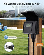 SURAIELEC Digital Pool Timer for Above Ground Pool, NEMA L5-20R Twist-Lock - Image 2