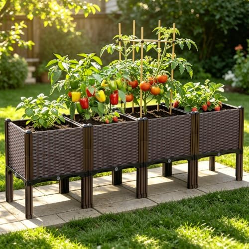 Raised Garden Bed with Legs, 20" Tall Planters for Outdoor Plants 63"Lx16"W - Image 2