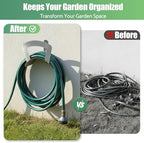 Primst Garden Hose Holder Wall Mount Hose Hanger Heavy Duty Metal Hose Bracket Water Hose Storage Organizer Durable Hose Holders (Stainless Steel) - Image 4