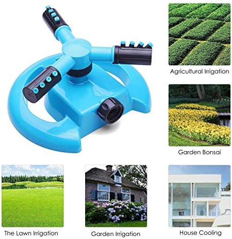 Lawn Sprinkler, Garden Sprinkler Premium Kit Outdoor Sprinklers Kids Play Automatic 360 Degree Rotating Adjustable Irrigation System, Speed & Range Control - Image 4