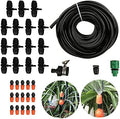 Pssopp Drip Irrigation System Kit 49.2FT Quick Connect Garden Watering System with 15 Atomizing Nozzles Automatic Faucet Connection for Greenhouse Raised Bed Potted Plants by Pssopp