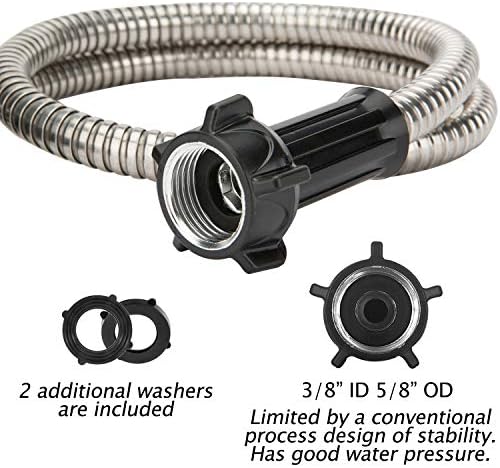 Yanwoo 304 Stainless Steel 30 Feet Garden Hose with Female to Male Connector, Water Hose, Metal Hose, Outdoor Hose (30ft) - Image 4