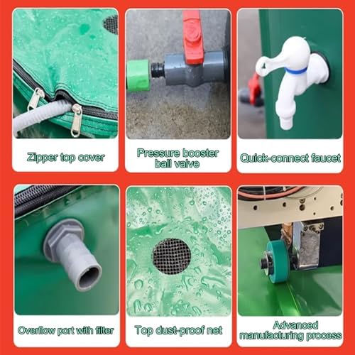 Foldable Rainwater Collection Barrel with Filter Spigot, Portable Water Catcher for Garden, Patio, and Terrace Outdoor Use - Image 5