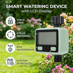 Sprinkler Timer 1 Zone Rain Sensor, Programmable Water Hose Timer, Automatic Watering System Drip Irrigation Controllerfor Garden Yard Lawn Outdoor - Image 2