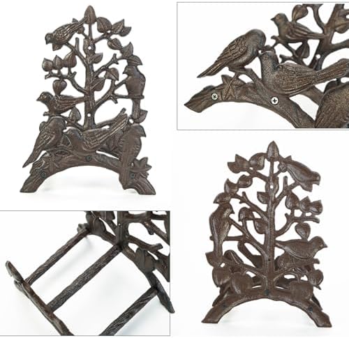 Sungmor Heavy Duty Cast Iron Hose Holder,Garden & Yard Decorative Birds Wall Mounted Hose Butler,Water Pipe Holds,Rack,Hanger,Antique Wall Decorations - Image 4