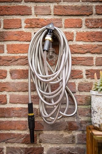 Esschert Design 10 m Garden Irrigation Hose Stainless Steel Metal Kink-Free Rustproof Flexible - Image 7