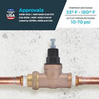 Cash Acme 3/4 Inch EB45 Single Union Pressure Regulating Valve (PRV), 45 PSI, 23883-0045 - Image 4
