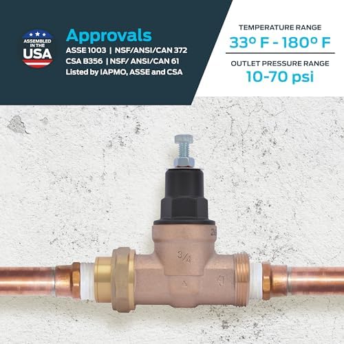 Cash Acme 3/4 Inch EB45 Single Union Pressure Regulating Valve (PRV), 45 PSI, 23883-0045 - Image 4