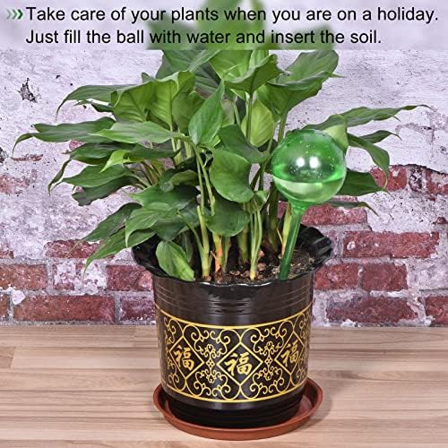MECCANIXITY Self-Watering Bulb 80mm Dia. Plastic Automatic Watering Globe Ball Irrigation Device for Potted Plants, Green 5Pcs - Image 5