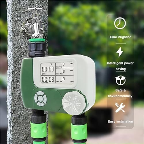 Irrigation Controller Temporizador De Riego Temporizadores Automáticos Programables A Batería for Jardín Controlador Digital for Manguera Y Grifo Con 2 Salidas para Jardines(Plastic Connectors) - Image 4
