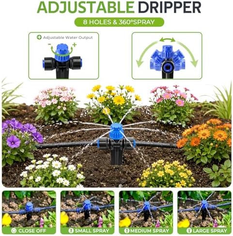 HIRALIY 50FT Automatic Drip Irrigation Kit with Timer - Image 5