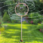 34" Tall Copper-Coated Stainless Steel Garden Sprinkler, 360° Rotating Decorative Ornamental Sprinkler for Lawn, Yard & Landscape Watering (Frog) by Unknown