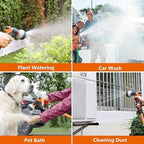 Garden Hose Nozzle Sprayer, Heavy Duty Metal Spray Nozzles with 8 Watering Patterns, Hand Sprayer Spray Nozzle for Watering Lawn Car Washing Pet Bathing Sidewalk Cleaning(B) - Image 7