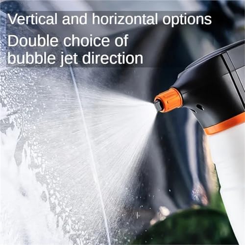 Foam Sprayer, Electric Foam Sprayer Car Wash Clean Detailing Snow High Pressure Water Gun Battery Powered for Can,Car Washing(White) - Image 2