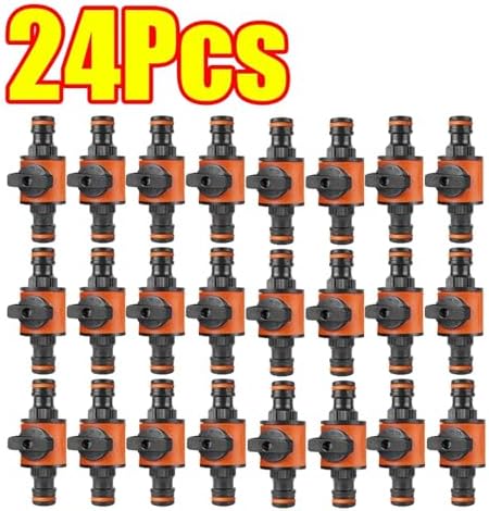 1-30Pcs Garden Hose Shut Off Valve Connectors Tap Pipe Connector System Sprays Sprinklers(24Pcs) - Image 2