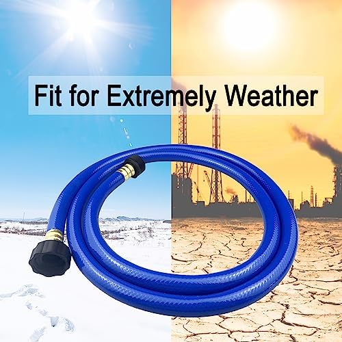 Darnassus PVC Garden Hose 1/2 Inch, 50 FT Flexible Water Hose Blue with Male and Female Plastic Fittings - No Leaking and Lightweight for Household Outdoors Lawns Patio - Image 5